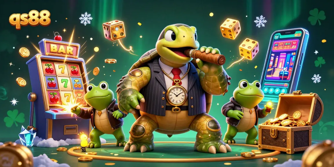 Experience thrilling gameplay at qs88 with a vibrant slot machine jackpot explosion and engaging characters.