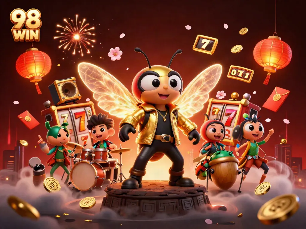 Experience exciting wins at 98 WIN, with vibrant slot games, dynamic characters, and electrifying visuals.