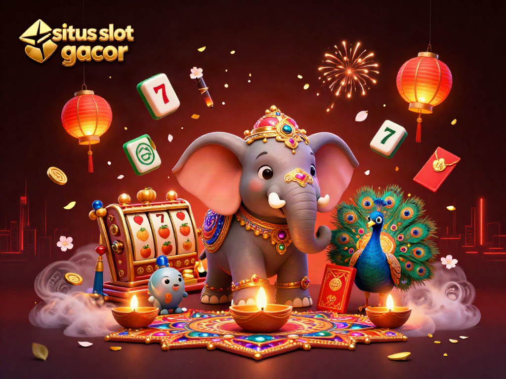 Menggandeng situs slot gacor dengan elemen permainan yang menakjubkan dan dekorasi warna-warni.