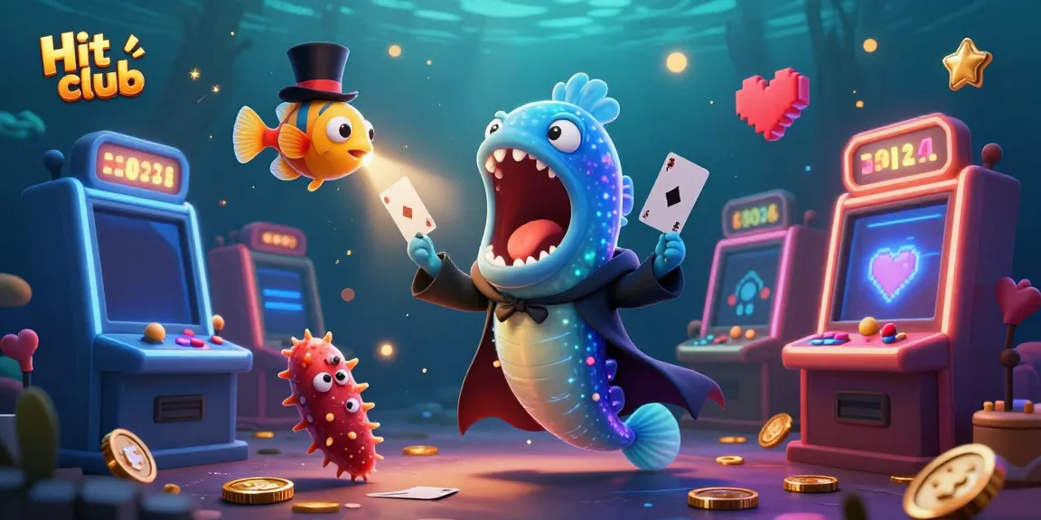 Experience thrilling Wins at Hit club with a lively underwater gambling scene featuring playful sea creatures.