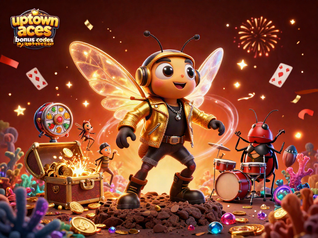 Discover uptown aces bonus codes through an electrifying representation of a vibrant casino scene.