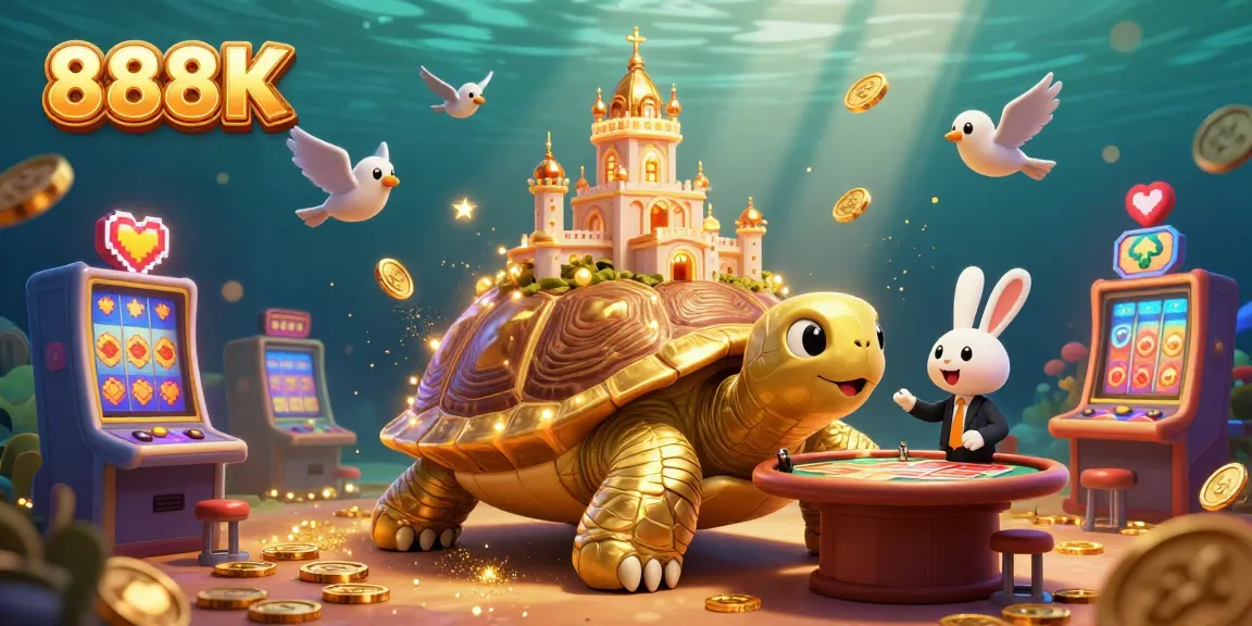 Experience thrilling slot action with 888K in a vibrant casino scene featuring dazzling details.