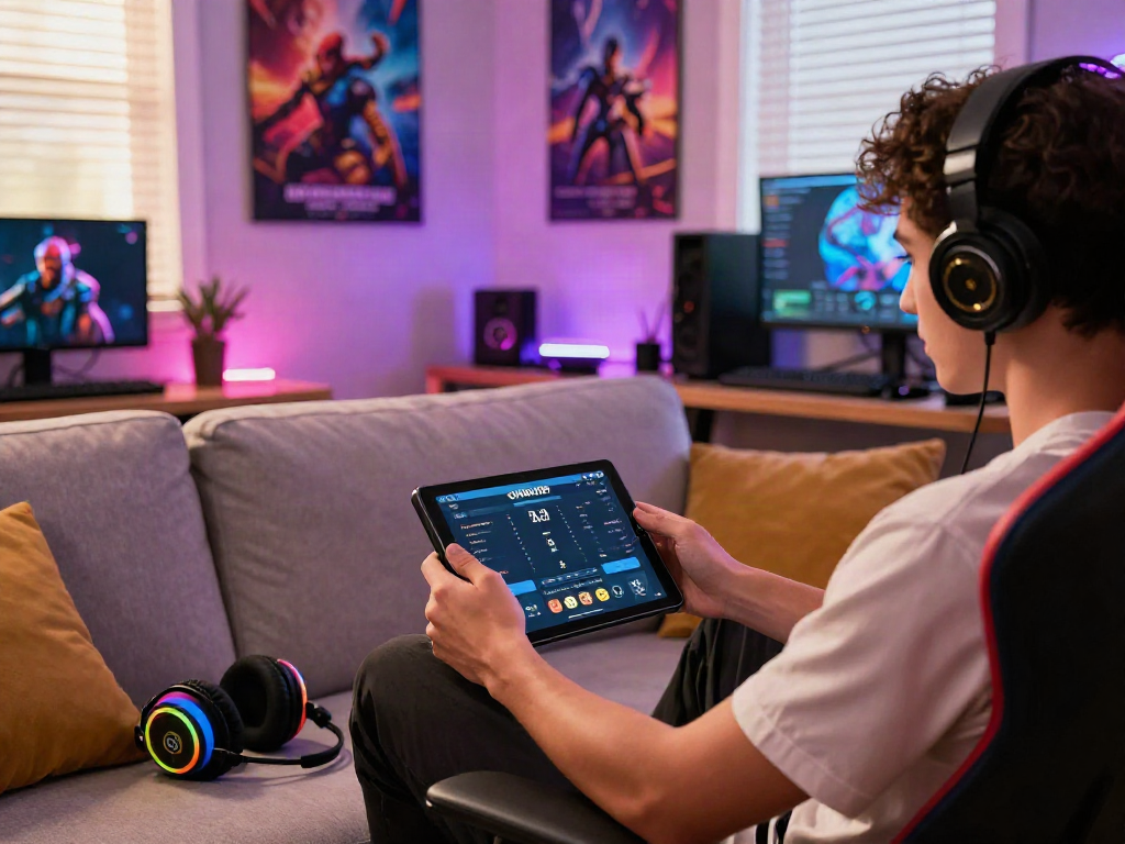 Engaging mobile gaming moment with ORION88 app on smartphone, vibrant atmosphere.
