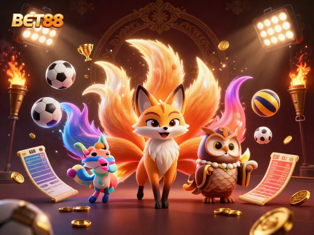 BET88 mang đến trải nghiệm cá cược độc đáo với các linh vật hấp dẫn và trò chơi thể thao sôi động.