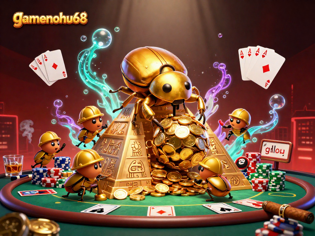 Experience game-winning excitement with gamenohu68, featuring unique casino symbols in a vibrant 3D world!