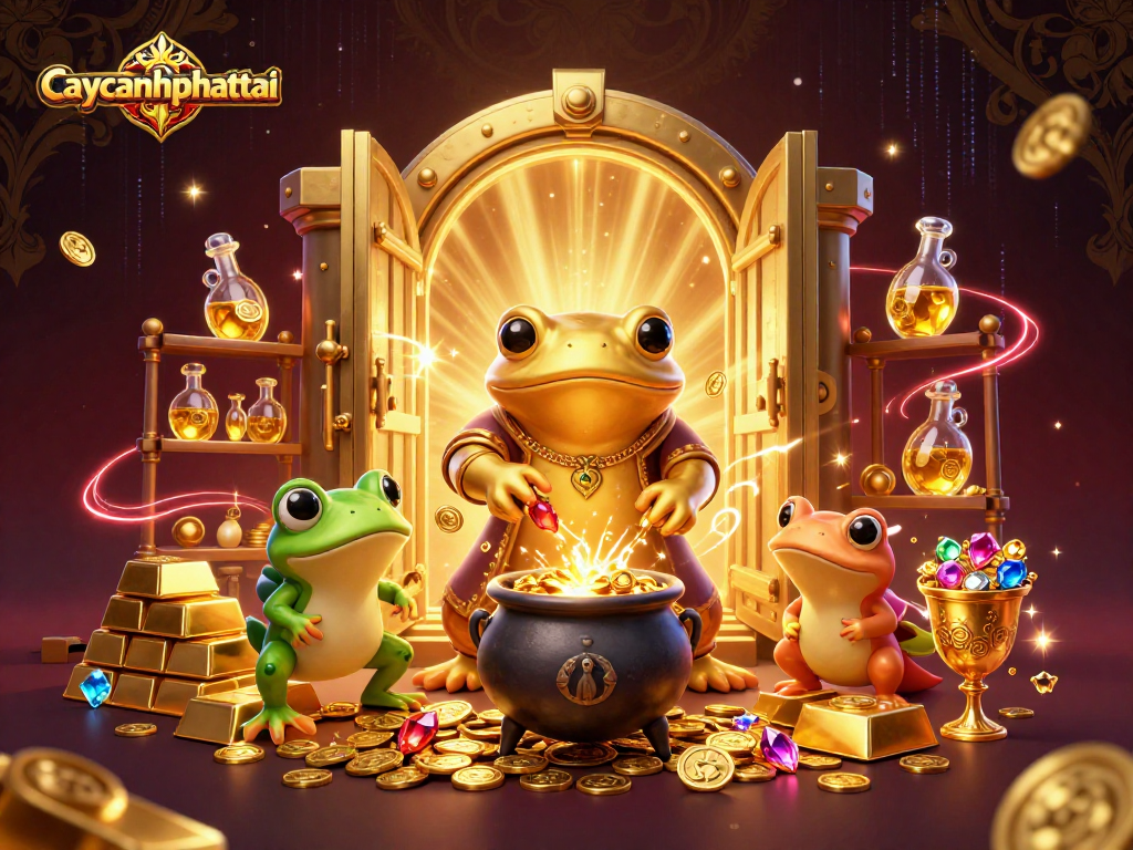 Play the exciting caycanhphattai game featuring a vibrant 3D world filled with gold and treasures!