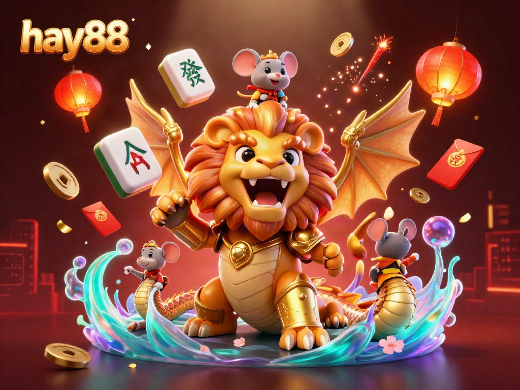 Experience thrilling adventures at hay88 with a vibrant casino scene featuring unique elements and characters.