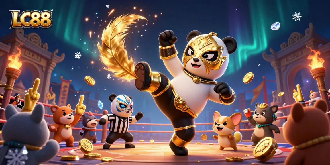 Experience the excitement of LC88 with vibrant 3D characters engaging in thrilling casino action.