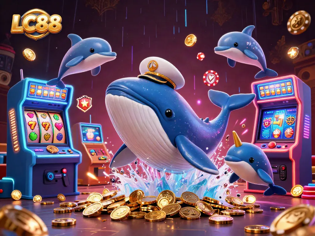 Play engaging casino games at LC88, featuring vibrant 3D characters and lively gaming elements.
