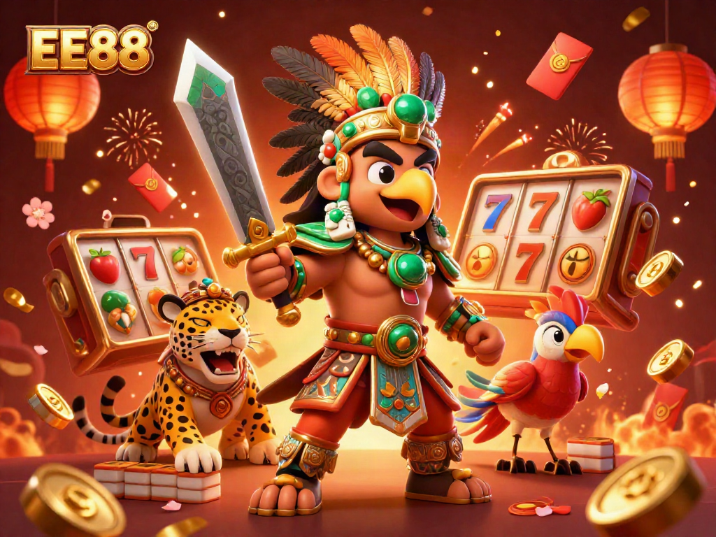 Play thrilling slots at EE88 with vibrant jackpots and exciting games in a dynamic casino scene.