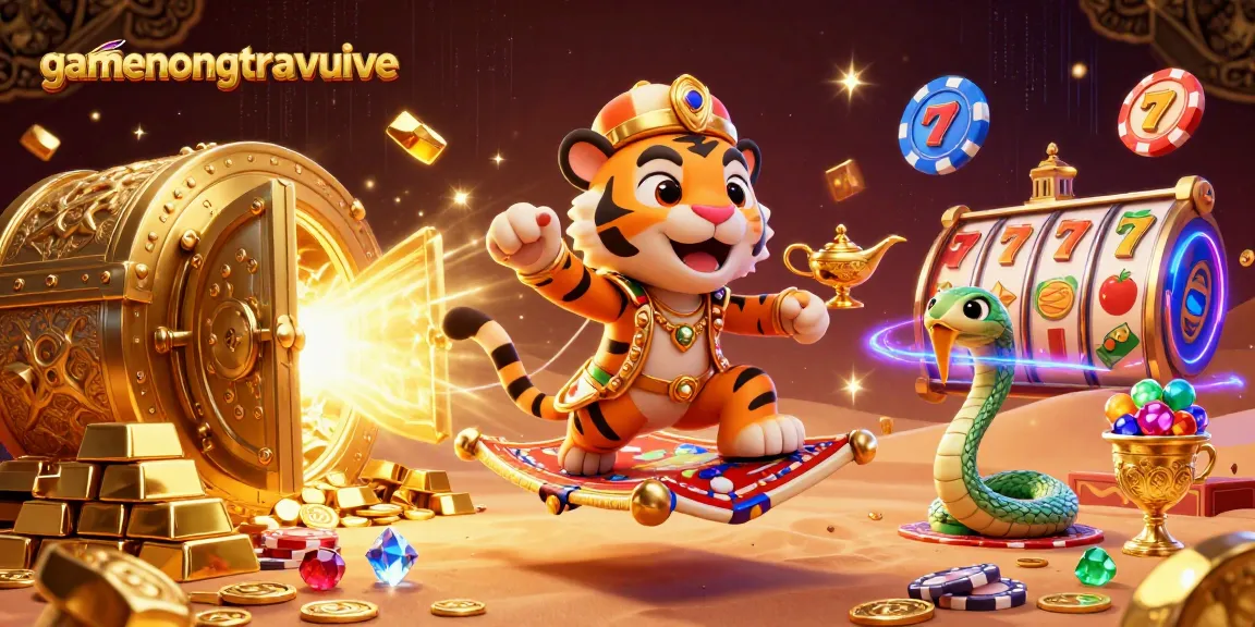 Spin the reels with gamenongtraivuive as the tiger sultan and genie snake create fortune!