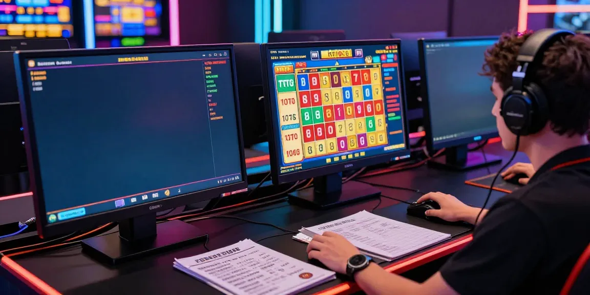 Engaged player enjoying toto togel in dynamic online gaming environment.