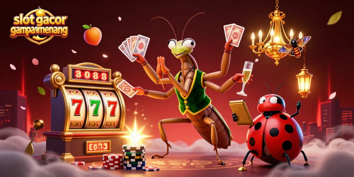 Experience big wins with slot gacor gampang menang in this vibrant casino scene featuring dynamic characters and rich game elements.