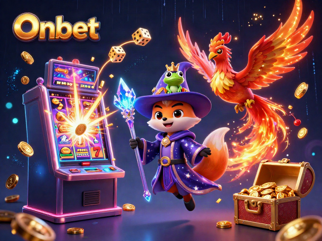 Experience excitement at Onbet with a mystical wizard fox and phoenix amidst a jackpot explosion.