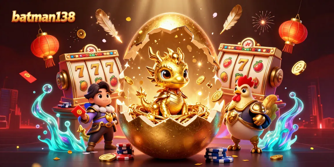 batman138 memberikan petualangan judi dengan simbol slot yang meriah dan naga emas di tengah kesenangan.
