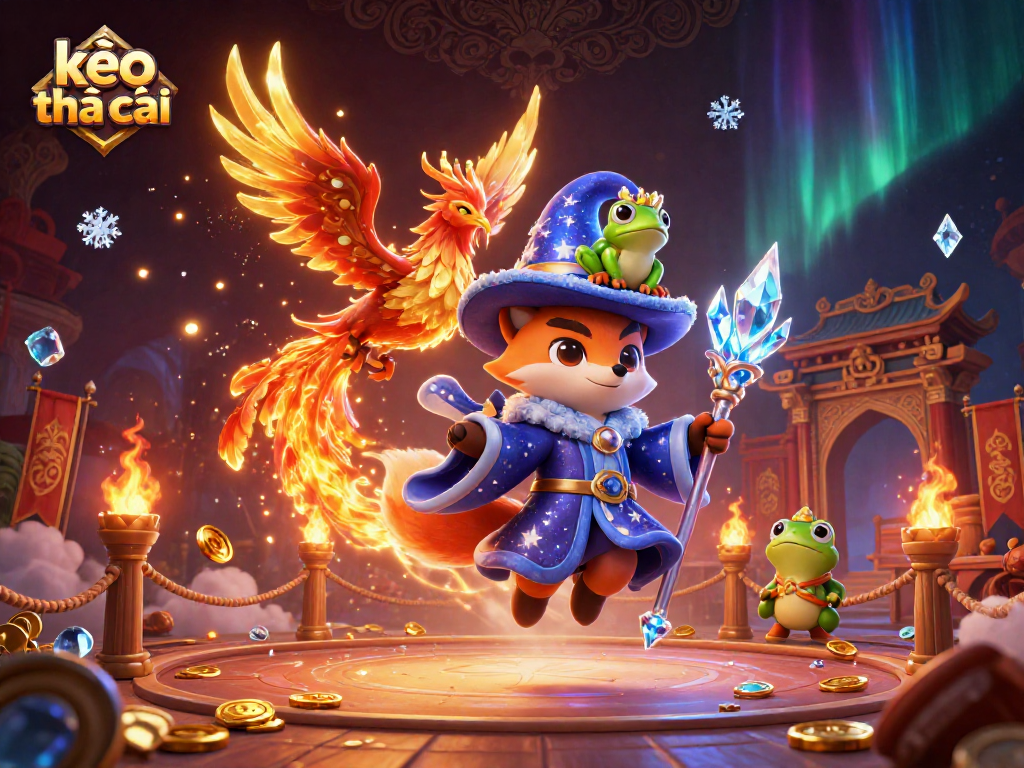engage in exhilarating kèo nhà cái action with a wizard, phoenix, and enchanted elements
