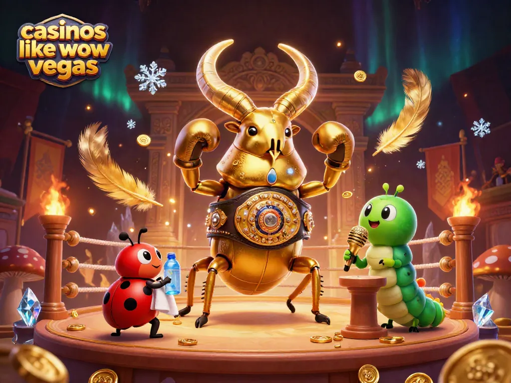 Experience casinos like wow vegas in this thrilling illustration with vibrant characters and dynamic gameplay elements.