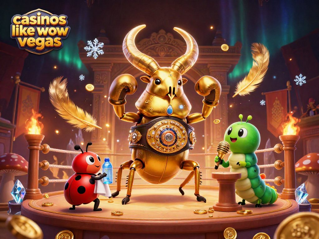 Experience casinos like wow vegas in this thrilling illustration with vibrant characters and dynamic gameplay elements.