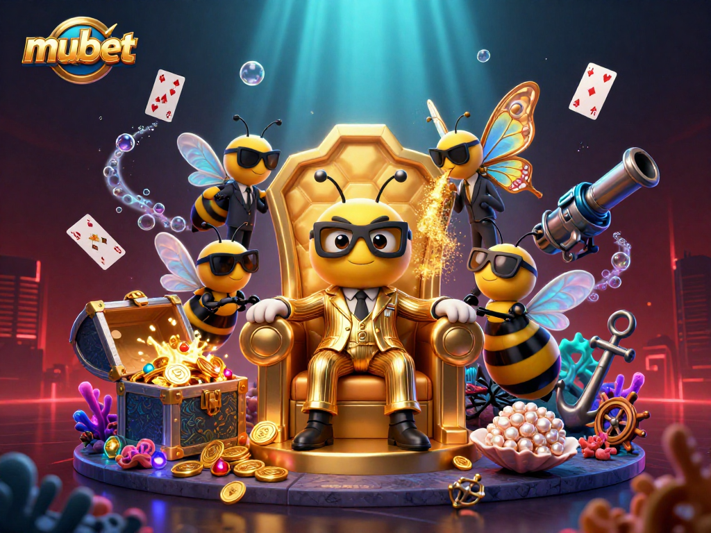Experience thrilling moments at mubet with our vibrant, detailed casino scene featuring engaging characters.