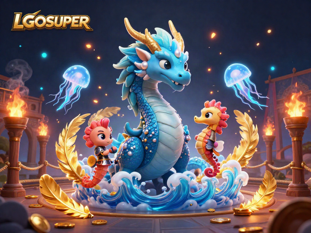Engage with LGOSUPER's immersive slots experience featuring vibrant sea-themed characters and elements.