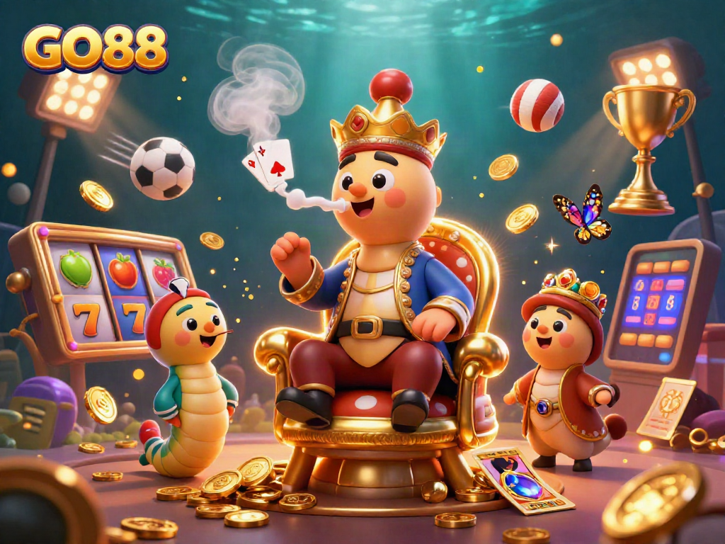 Engage in exciting gaming at GO88 with vibrant slot elements and thrilling characters.