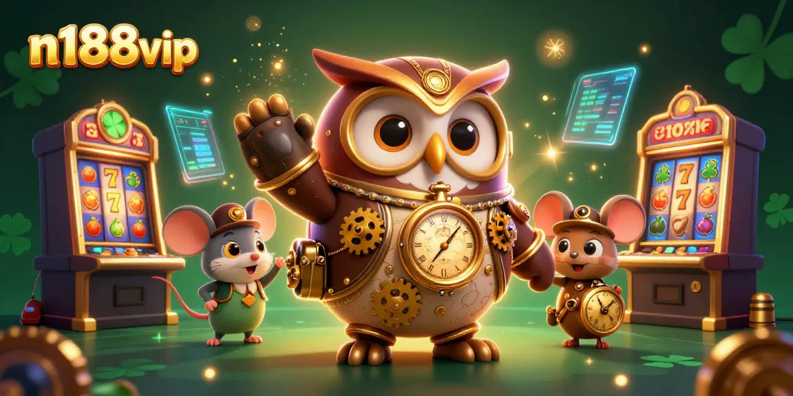 Experience thrilling jackpots with n188vip's dynamic 3D casino scene featuring vibrant characters and games.