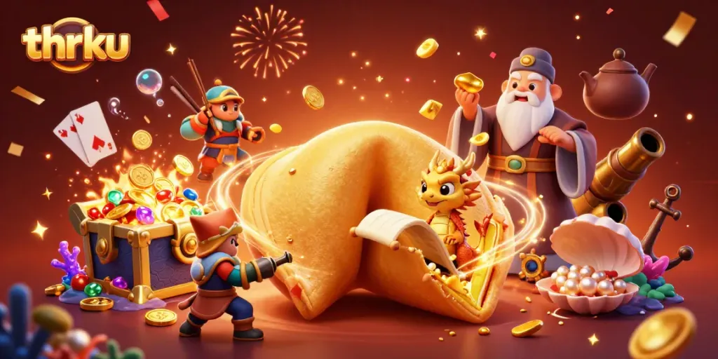 Play exciting games on thrku, exploring a world filled with gold coins and mystical creatures.