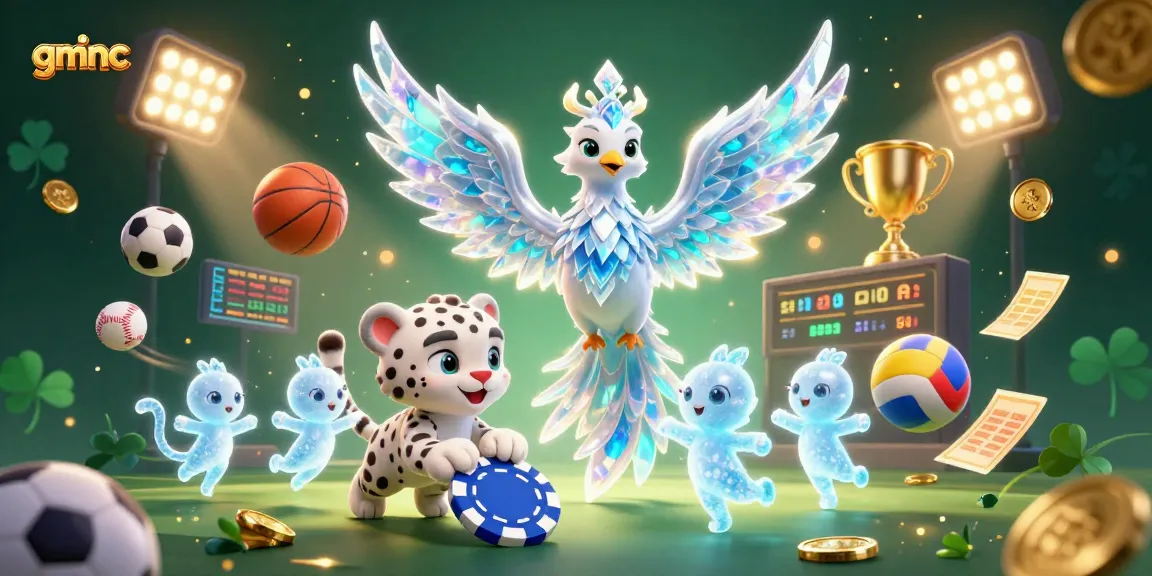 Experience the thrill of gmnc gaming with a vibrant 3D illustration showcasing dynamic sports elements and playful characters.