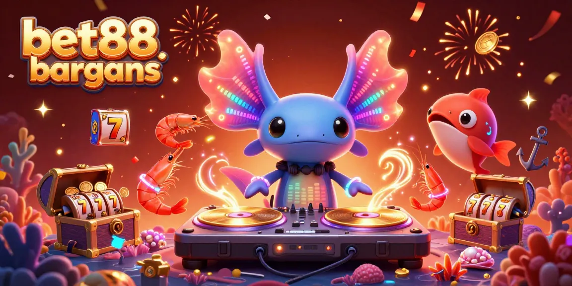 Experience the excitement of bet88 bargains with vibrant 3D action featuring neon characters and casino elements.