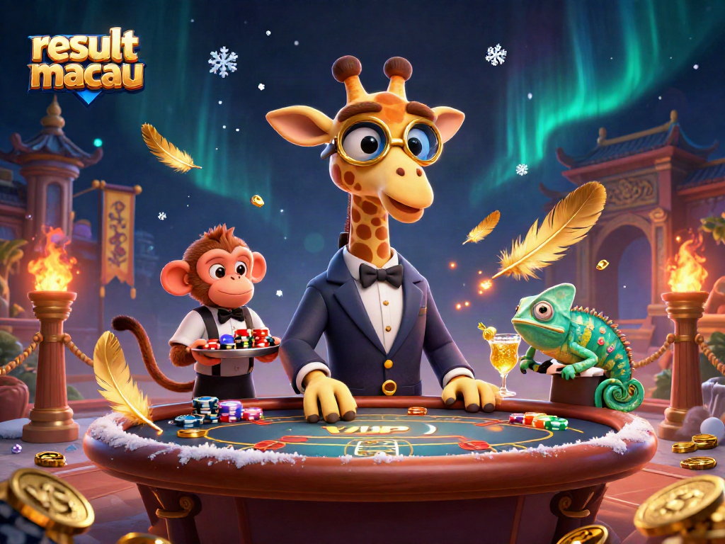 Experience winning strategies illustrated with result macau featuring a lavish casino scene.