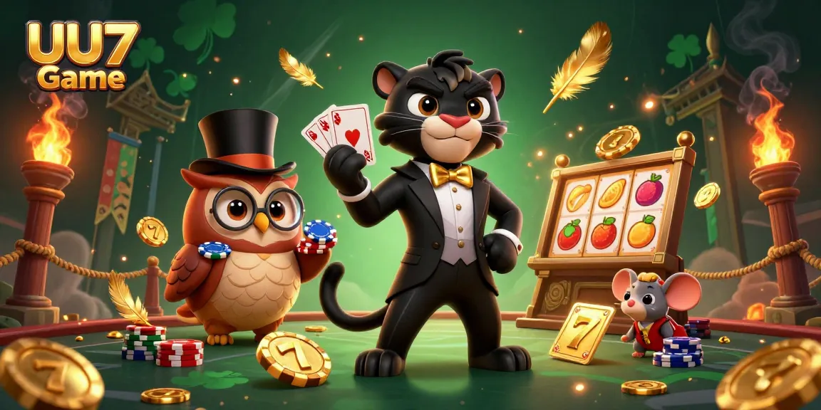 Experience excitement in the UU7 Game with our stylish characters and vibrant casino elements.