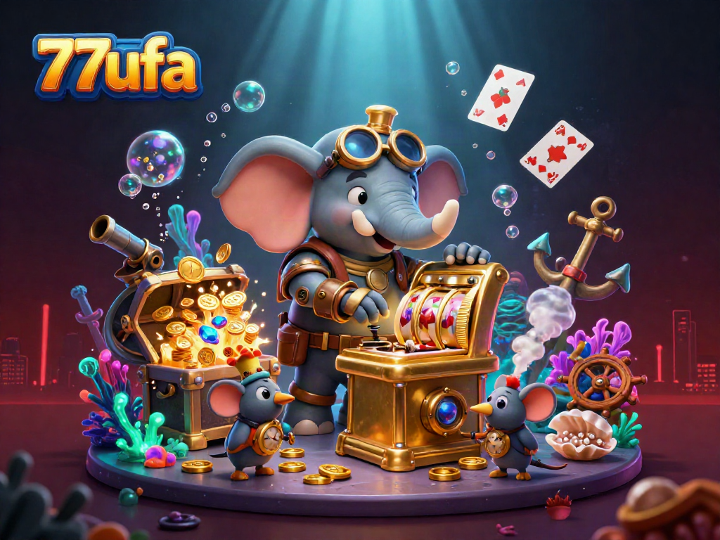 Experience the immersive world of 77ufa with its captivating steampunk casino elements and vibrant graphics.