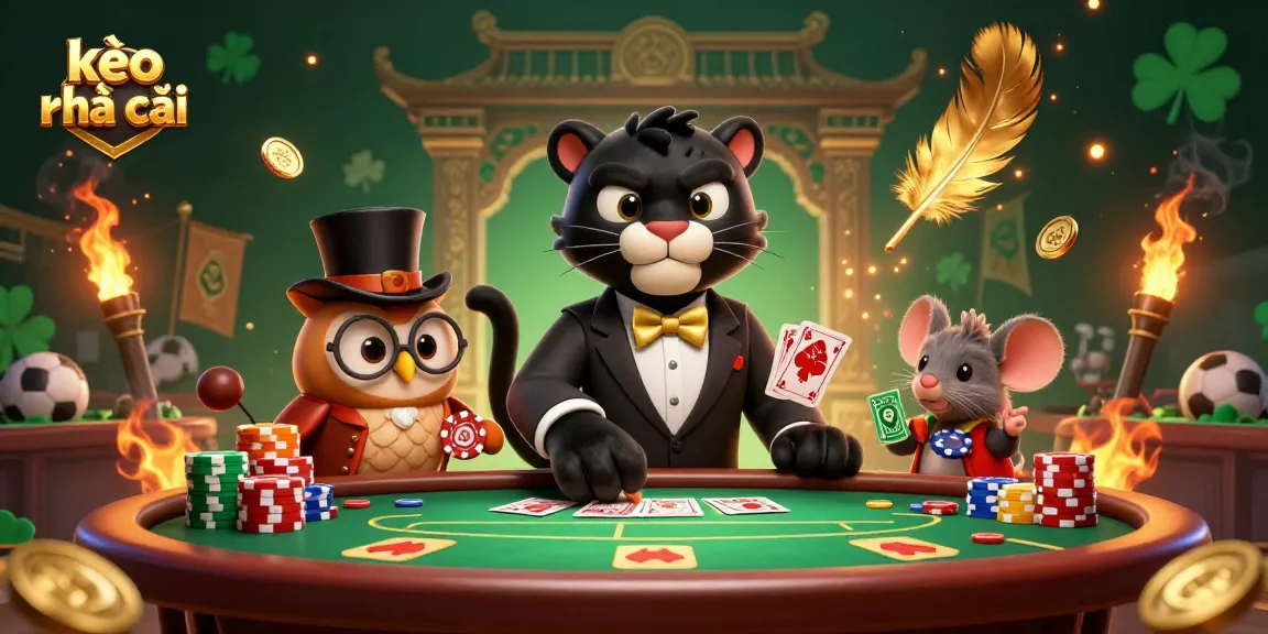 Engage in exciting gameplay with kèo nhà cái as a panther, owl, and mouse enhance the casino atmosphere.